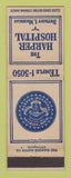 Matchbook Cover - Harper Hospital Detroit MI
