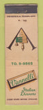 Matchbook Cover - Vannelli Italian Restaurant Detroit MI WEAR