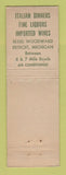 Matchbook Cover - Vannelli Italian Restaurant Detroit MI WEAR