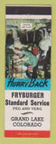 Matchbook Cover - Fryburger Standard oil gas Grand Lake Colorado