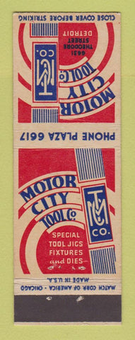 Matchbook Cover - Motor City Tool Detroit MI jigs dies fixtures