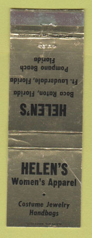 Matchbook Cover - Helen's Women's Clothes Pompano Beach FL WEAR