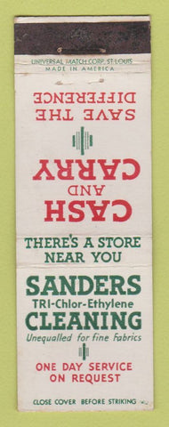 Matchbook Cover - Sanders Cleaning  Detroit MI WEAR