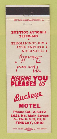 Matchbook Cover - Buckeye Motel Findlay OH