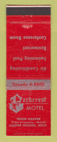 Matchbook Cover - Parkcrest Motel Harper Woods MI