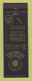 Matchbook Cover - Thomas Jewelers Jewelry Detroit MI