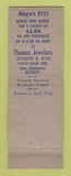 Matchbook Cover - Thomas Jewelers Jewelry Detroit MI