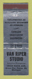 Matchbook Cover Van Riper Studio Antiques Interior Design Grosse Pointe Farms MI