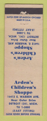 Matchbook Cover - Arden's Children's Shop Detroit MI