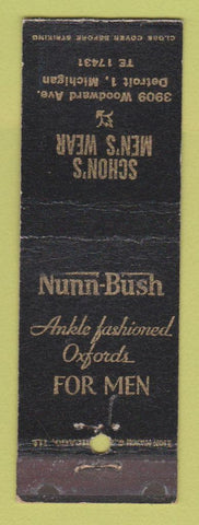 Matchbook Cover - Nunn Bush Men's Shoes Schon's Detroit MI