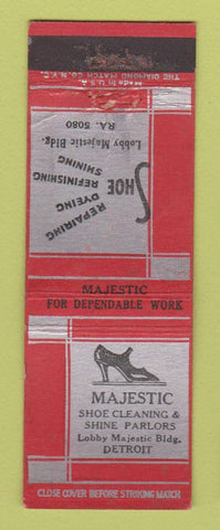 Matchbook Cover - Majestic Shoe Cleaning Shine Detroit MI WEAR
