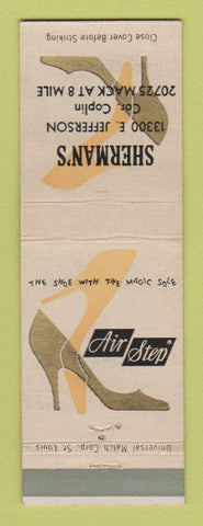 Matchbook Cover - Sherman's Air Step Women's Shoes Detroit MI