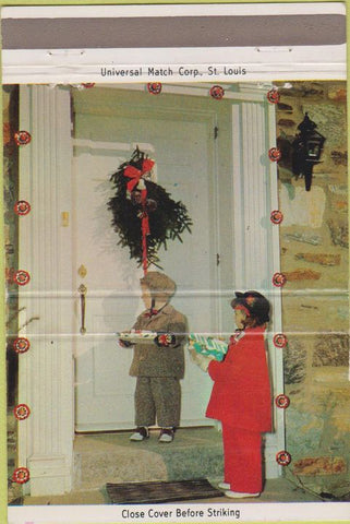 Matchbook Cover - Universal Match Christmas Salesman Sample 40 Strike