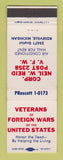 Matchbook Cover - VFW Neil Reid Post Roseville MI