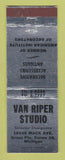 Matchbook Cover Van Riper Studio Antiques Interior Design Grosse Pointe Farms MI