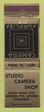 Matchbook Cover - Studio Camera Shop Grosse Pointe Woods MI