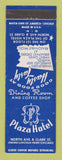 Matchbook Cover - Plaza Hotel Chicago IL