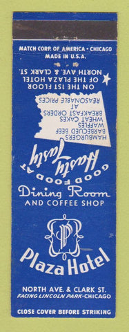 Matchbook Cover - Plaza Hotel Chicago IL