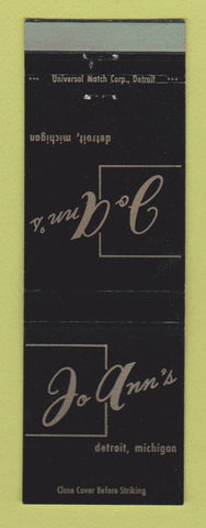 Matchbook Cover - Jo Ann's Detroit MI restaurant WEAR