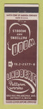 Matchbook Cover - Lindberg Pattern Works Detroit MI Wood
