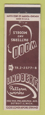 Matchbook Cover - Lindberg Pattern Works Detroit MI Wood