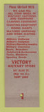 Matchbook Cover - Victory Military Store St Louis MO