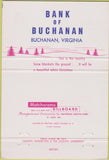 Matchbook Cover - Bank Of Buchanan VA Christmas 40 Strike