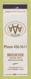 Matchbook Cover - Brookside Motel Ranch Gatlinburg TN