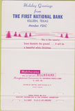 Matchbook Cover - First National Bank of Killeen TX 40 Strike