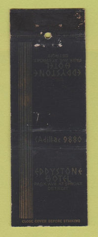 Matchbook Cover - Eddystone Hotel Detroit MI WORN