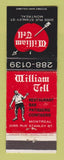 Matchbook Cover - William Tell Restaurant Montreal QC WEAR