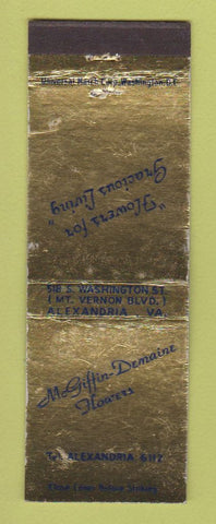 Matchbook Cover - McGiftin Demaine Flowers Alexandria VA WEAR