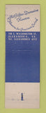 Matchbook Cover - McGiftin Demaine Flowers Alexandria VA WEAR