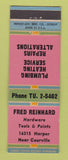 Matchbook Cover - Fred Reinhard Hardware Tools Paints Detroit MI