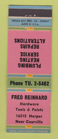 Matchbook Cover - Fred Reinhard Hardware Tools Paints Detroit MI