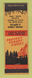 Matchbook Cover - Powers Lumber & Supply Detroit MI Prevent Forest Fires