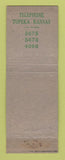 Matchbook Cover - Coe Seed Feed Topeka KS