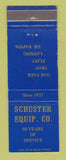 Matchbook Cover - Schuster Equipment Oak Park Troy Flint Lansing Grand Rapids MI