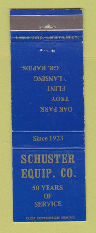 Matchbook Cover - Schuster Equipment Oak Park Troy Flint Lansing Grand Rapids MI