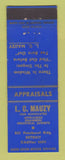 Matchbook Cover - LC Mauzy Appraisers Engineers Detroit MI