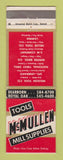 Matchbook Cover - McMullen Tool Mill Suply Dearborn Royal Oak MI