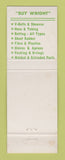 Matchbook Cover - FB Wright Dearborn MI Walt Bala V Belts Hose Tubing Belting