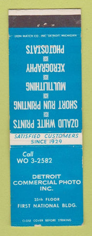 Matchbook Cover - Detroit Commercial Photo Inc MI Photography