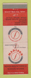 Matchbook Cover - Madison Adjustable Boring Tools Muskegon MI