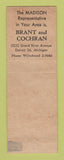 Matchbook Cover - Madison Adjustable Boring Tools Muskegon MI