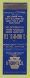 Matchbook Cover - O Hommel Ceramic Supply Pittsburgh PA WEAR