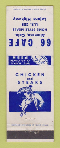 Matchbook Cover - 66 Cafe Alamosa Colorado
