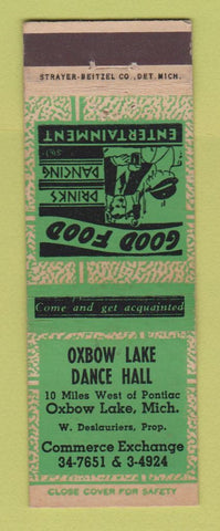 Matchbook Cover - Oxbow Lake Dance Hall MI