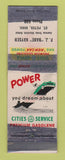 Matchbook Cover - Cities oil gas FJ Babe Kayser St Peter MN PRINTING ERROR