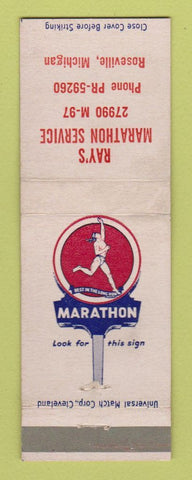Matchbook Cover - Marathon oil gas Ray's Roseville MI